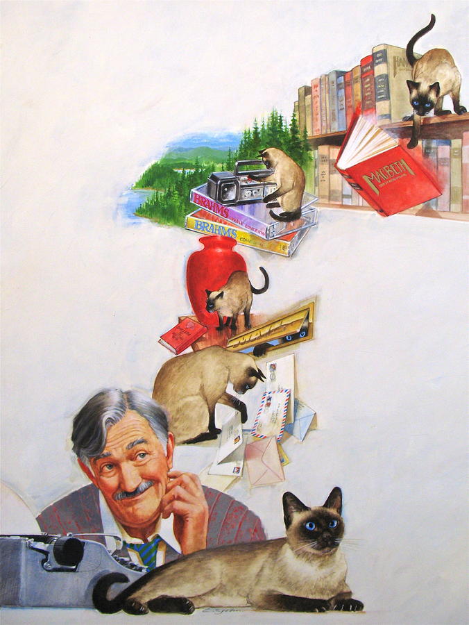 Helping Kitty Painting by Cliff Spohn
