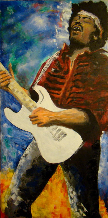 Hendrix Painting by Joel Vargas