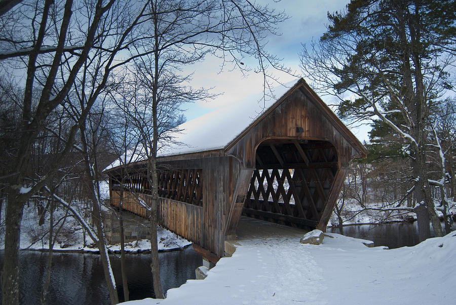 Henniker Covered Bridge Photograph by Peggie Strachan