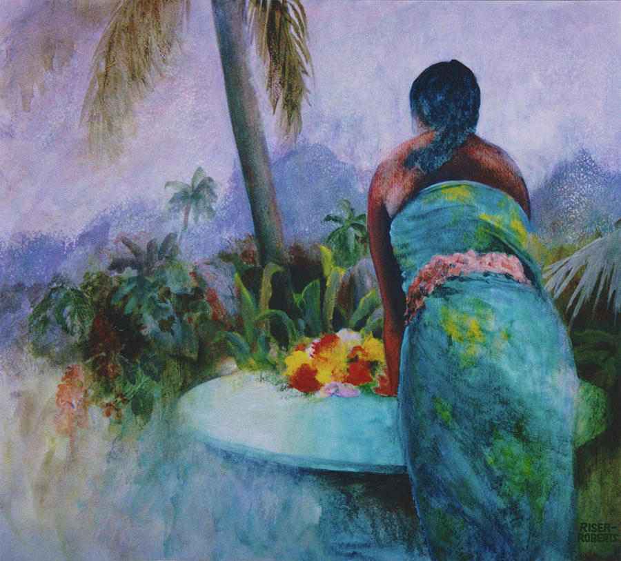South Pacific Islands Painting - Here Comes the Storm by Eve Riser Roberts