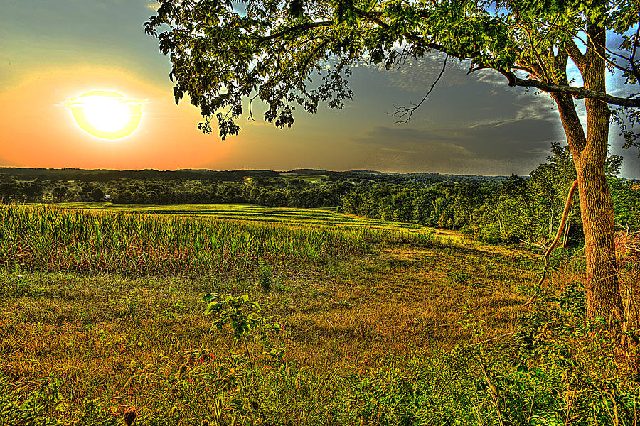 Farm Photograph - Here Comes the Sun by William Fields