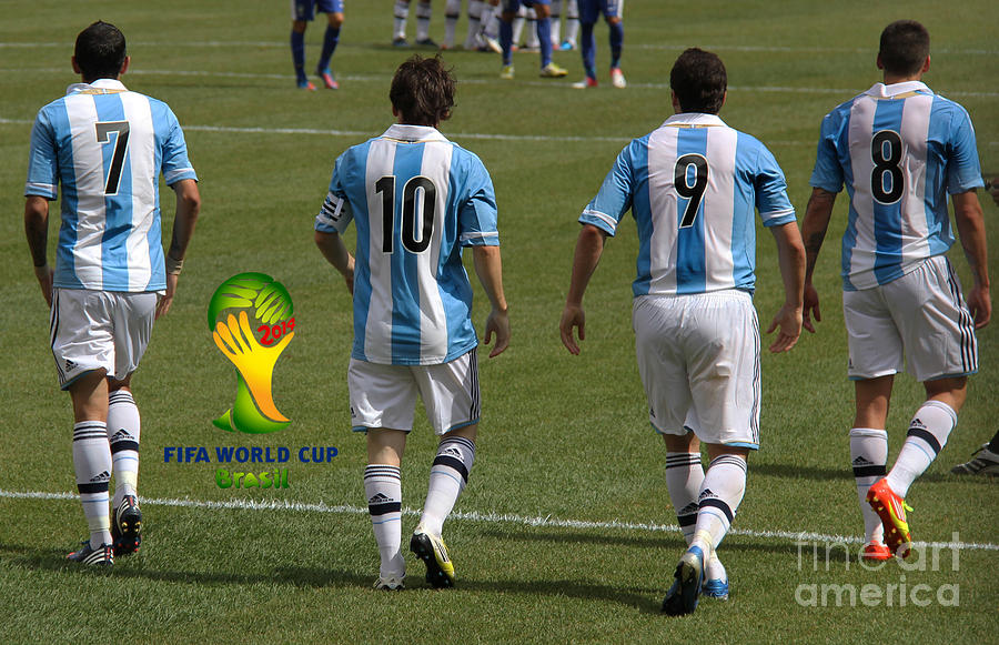 Lionel Messi Photograph - Here We Come Lionel Messi Fifa 2014 by Lee Dos Santos