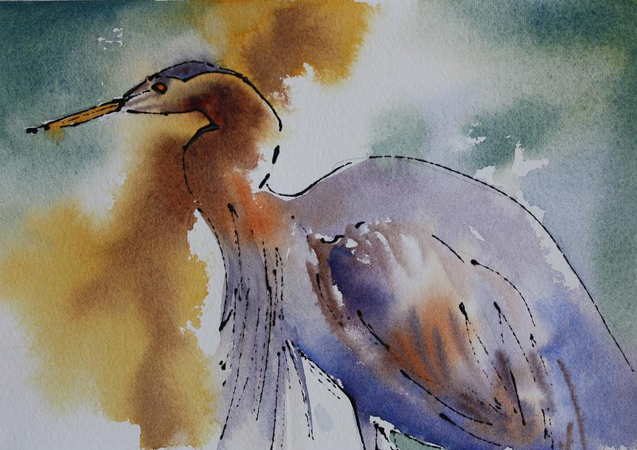 Heron Essence Painting by Tara Moorman