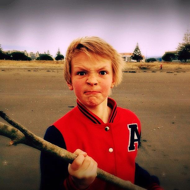 Hes Got A Big Stick And Aint Afraid Photograph by Stewart Baird