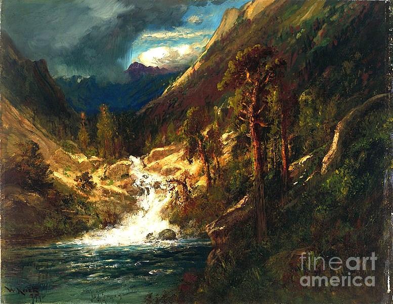 Hetch Hetchy Side Canyon Painting by Thea Recuerdo
