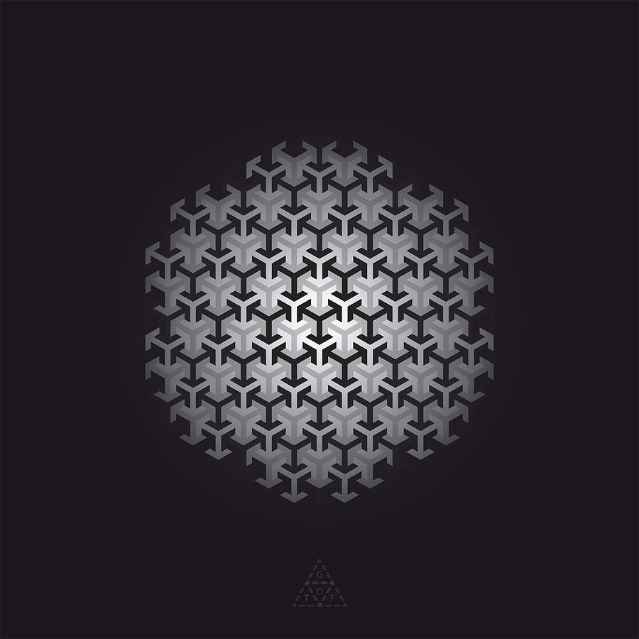 Hexagon Digital Art - Hexagon Trinity Optic V19.1 by Guardians of the Future Hexagon Digital Art - Hexagon Trinity Optic V19.1 by Guardians of the Future