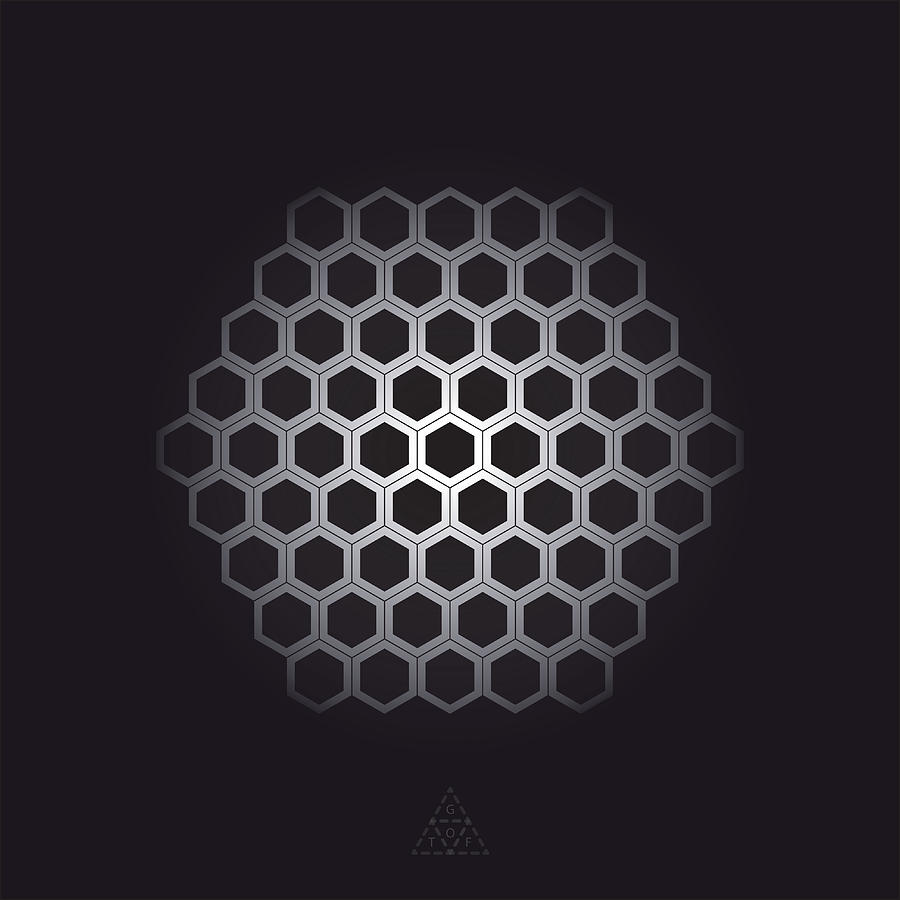 Hexagon Digital Art - Hexagonal Cells V18.1 by Guardians of the Future Hexagon Digital Art - Hexagonal Cells V18.1 by Guardians of the Future