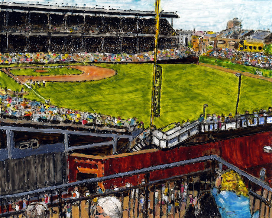 Wrigley Field Painting - Hey Hey 353 by Phil Strang