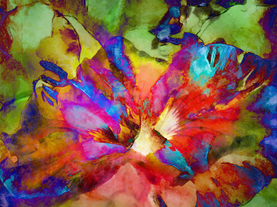 Hibiscus Abstract Digital Art by Frances Miller