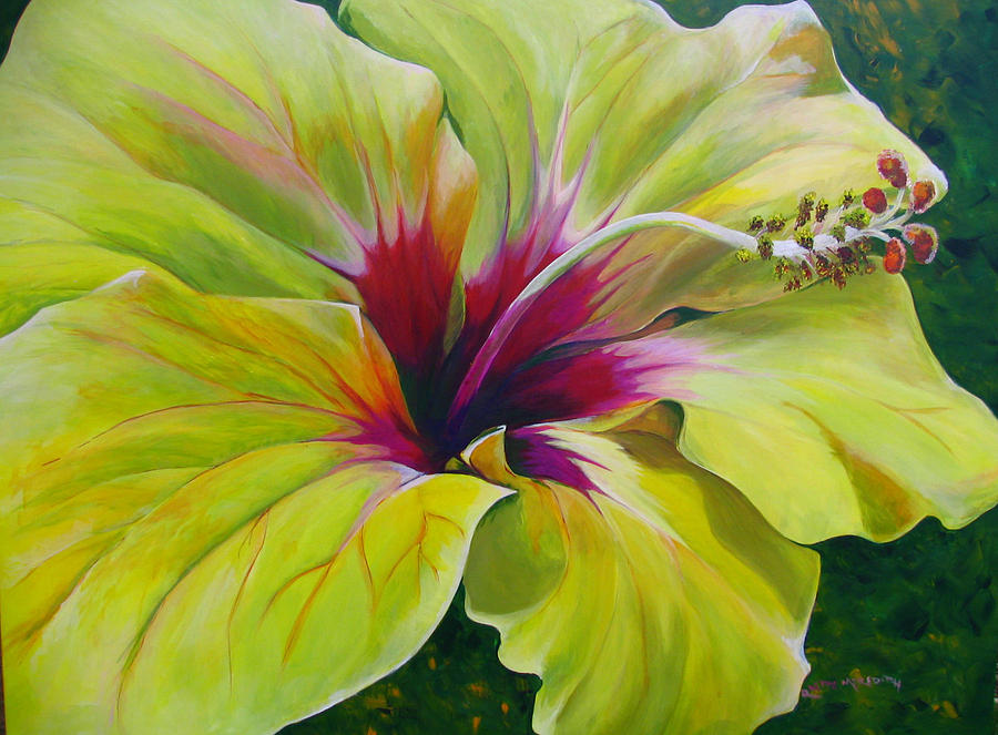 Hibiscus Painting - Hibiscus by Raette Meredith