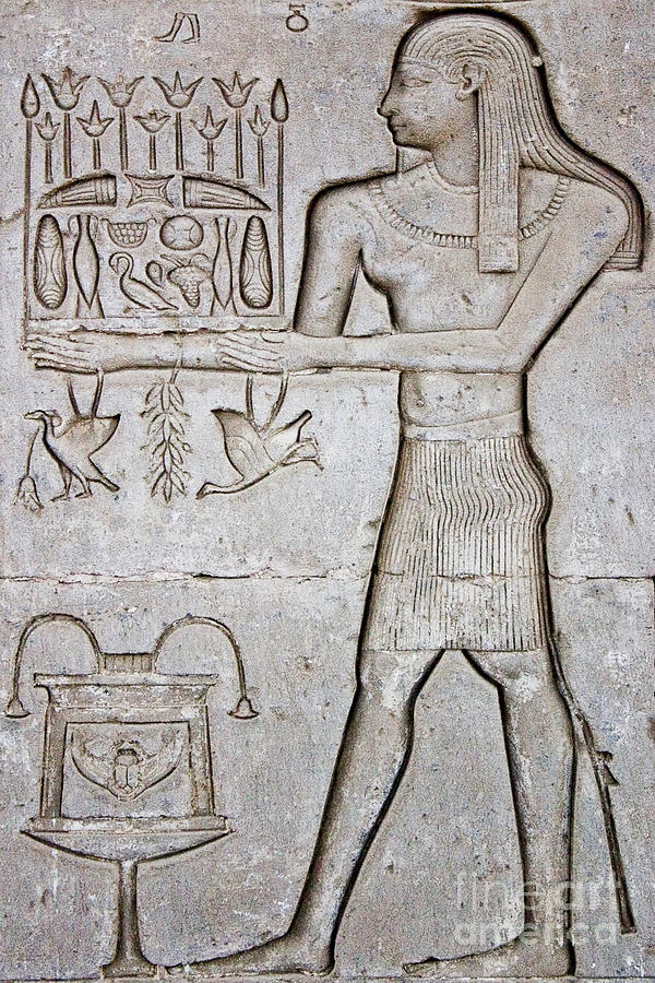 Hieroglyph at Abydos Photograph by Darcy Michaelchuk