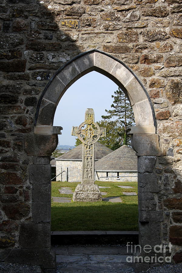 Architecture Photograph - High Cross Through Archway by Christiane Schulze Art And Photography
