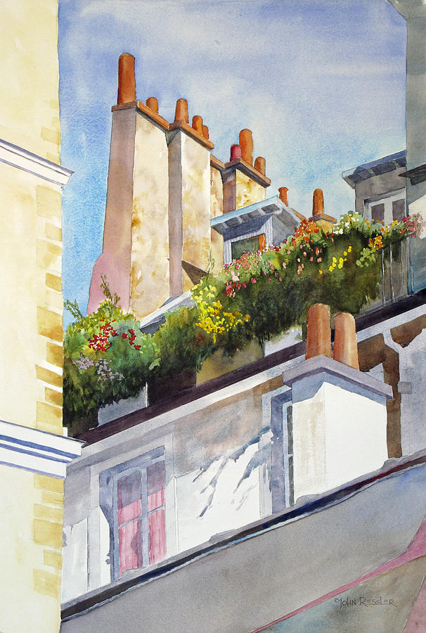 High in the Marais Painting by John Ressler