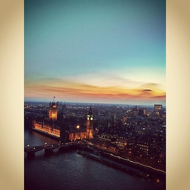 Sunset Photograph - High On London Eye. #igerslondon by Reigun  Decena