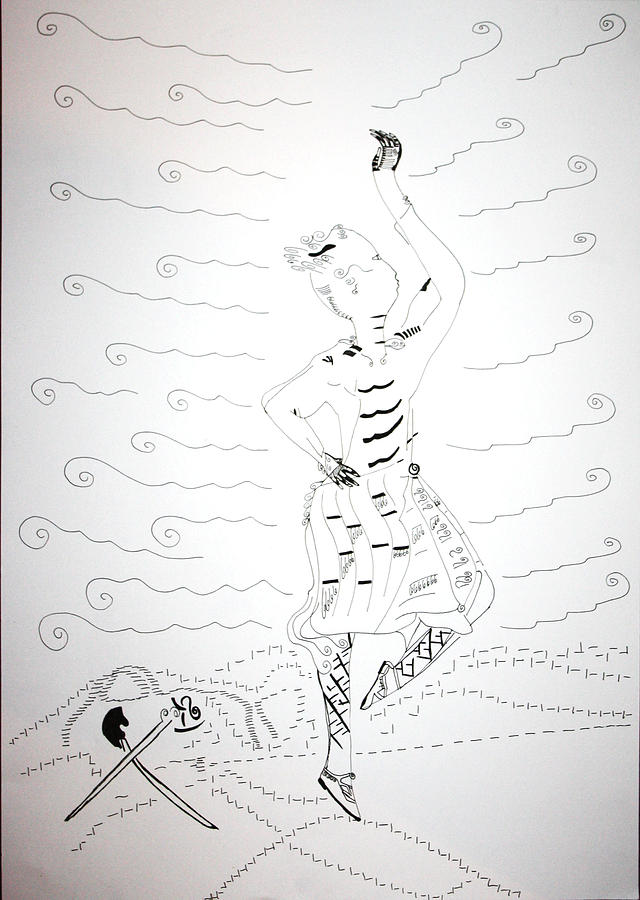 Highland dance - Scotland Drawing by Gloria Ssali