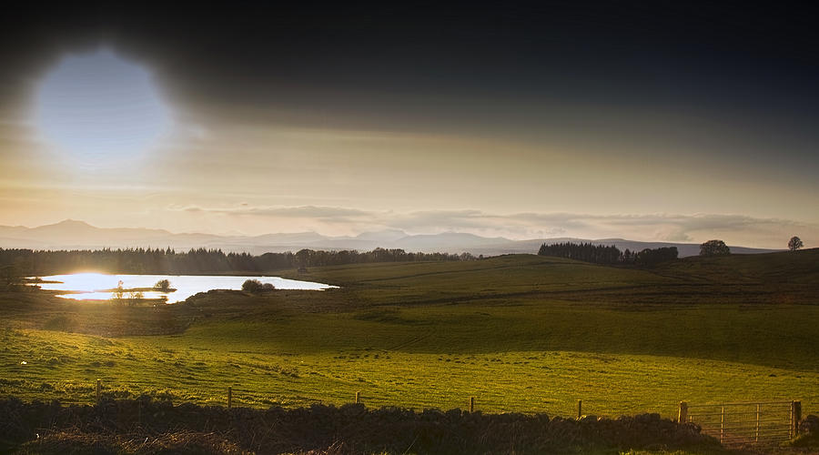 Highland Sunset Pyrography by Stephen McCluskey Fine Art America