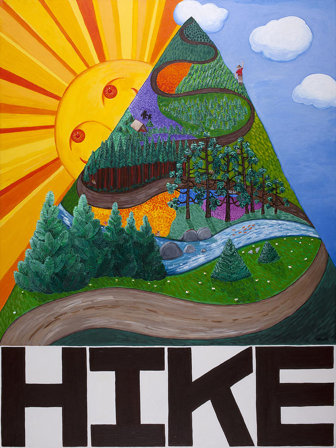 Mountain Painting - Hike by Barbara Esposito