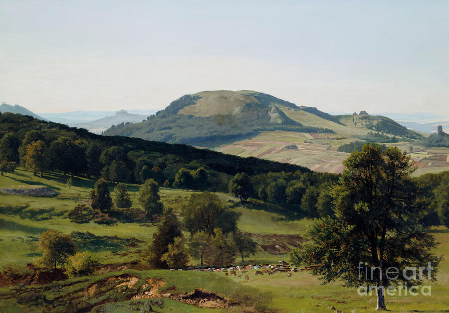 Albert Bierstadt  Painting - Landscape Hill and Dale by Albert Bierstadt by Albert Bierstadt