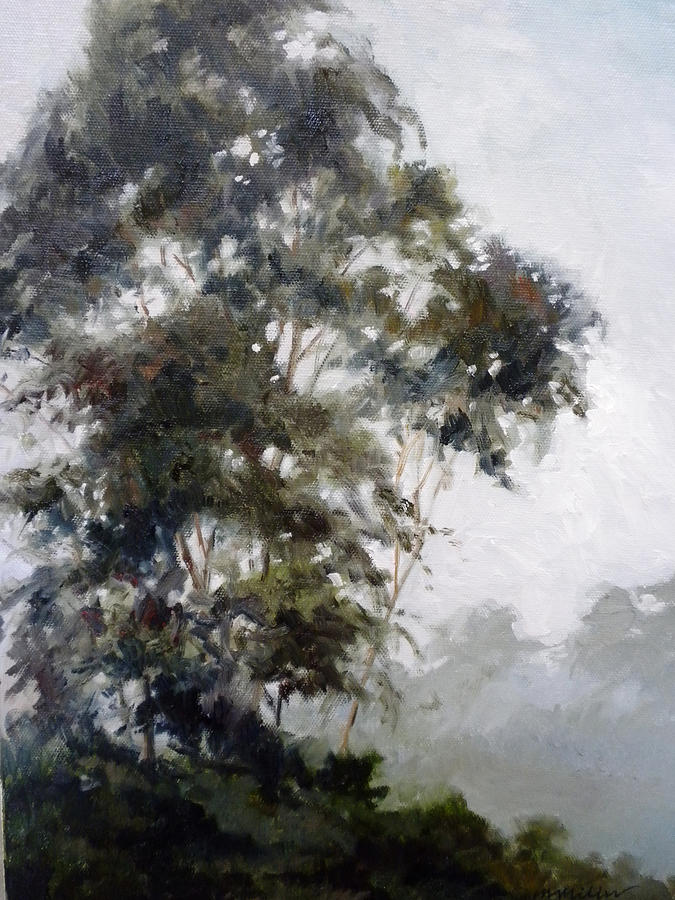 Tree Painting - Hilltop Eucs by Maralyn Miller