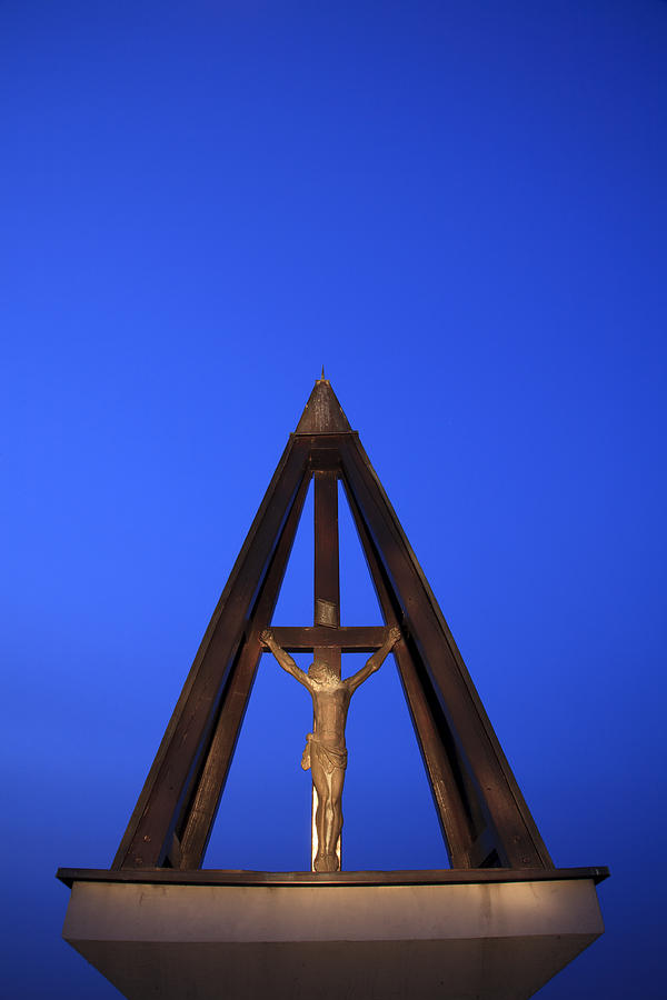 Jesus Christ Photograph - Hilltop shrine to Jesus Christ by Ian Middleton
