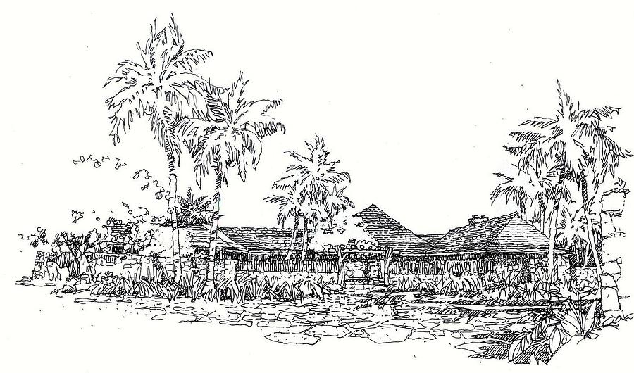 Hilo House Drawing by Andrew Drozdowicz