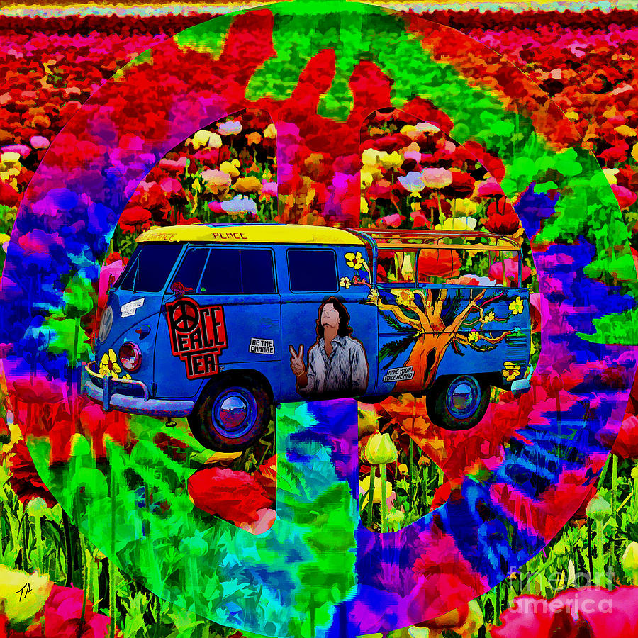 Hippie Art Digital Art by Tommy Anderson