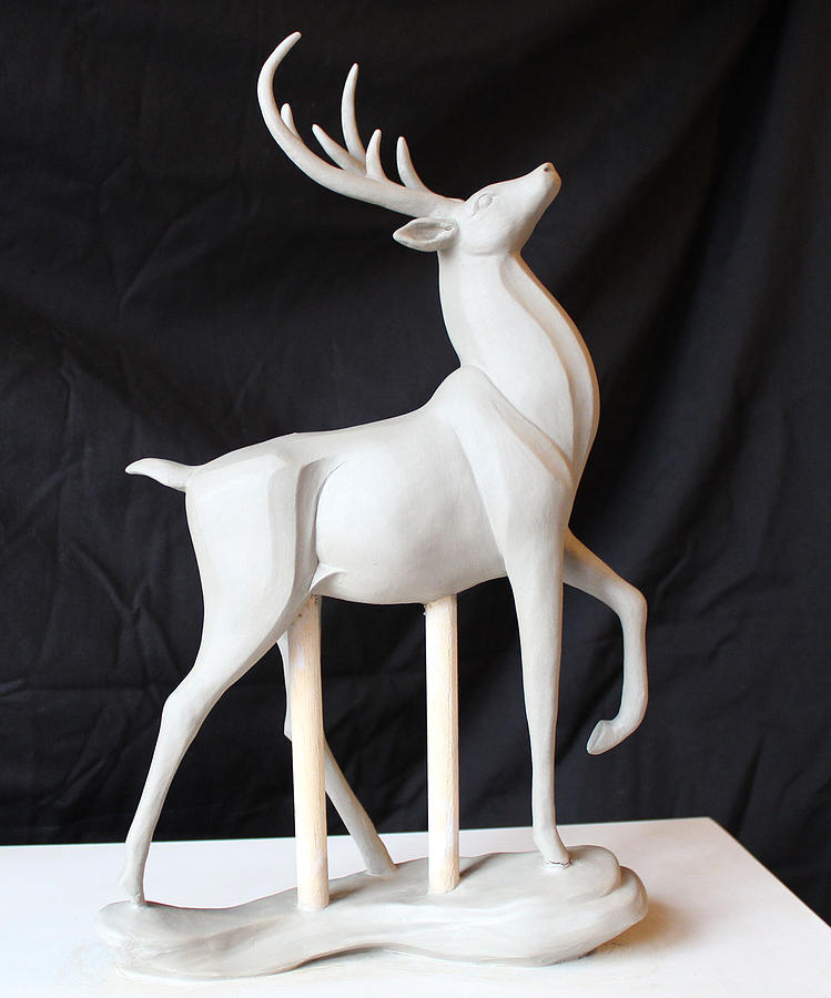 Deer Sculpture - His Magesty by Amanda Hughes-Lubeck