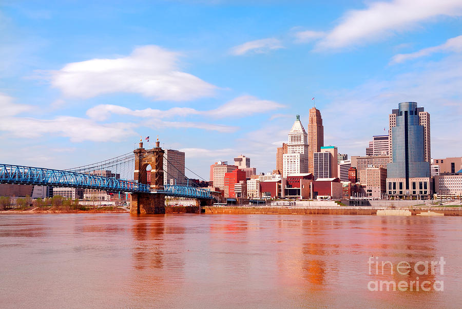 Cincinnati Photograph - Historic Roebling Bridge Cincinnati Ohio by Anne Kitzman
