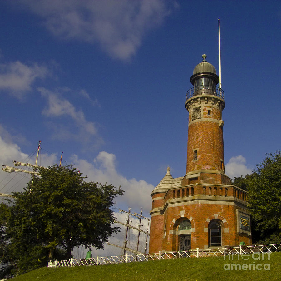 Historical Lighthouse at Kiel Canal Entrance Photograph by Heiko Koehrer-Wagner