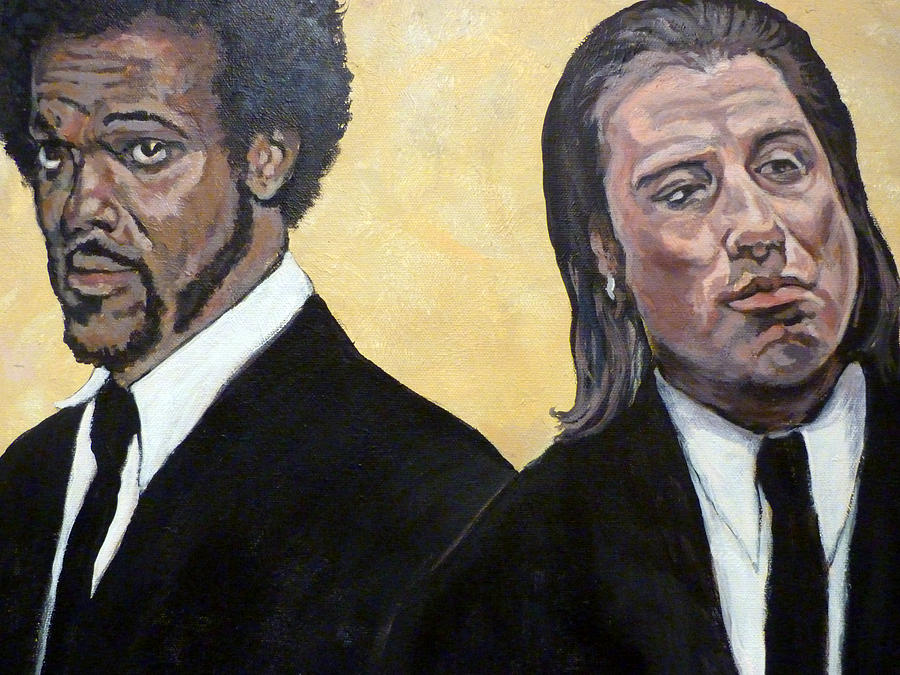 Pulp Fiction Painting - Hit Men by Tom Roderick
