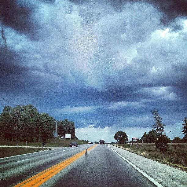 Hitting A Thunderstorm, #instaroadtrip Photograph by Ellen Hinkle