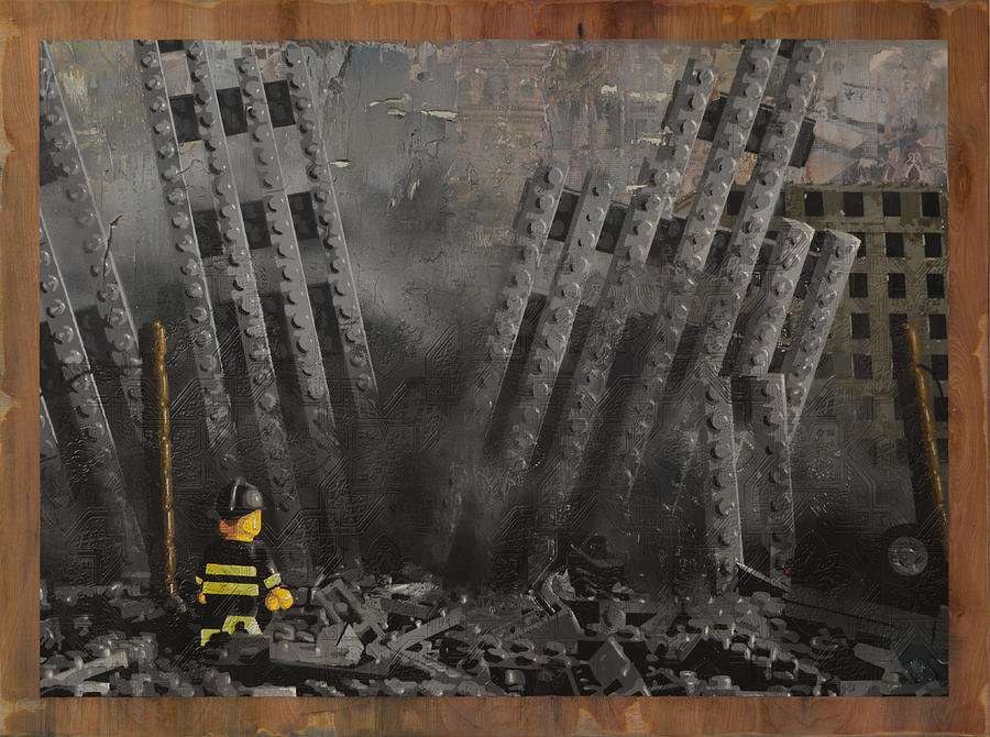 September 11 Attacks Painting - Hitting Home by Josh Bernstein