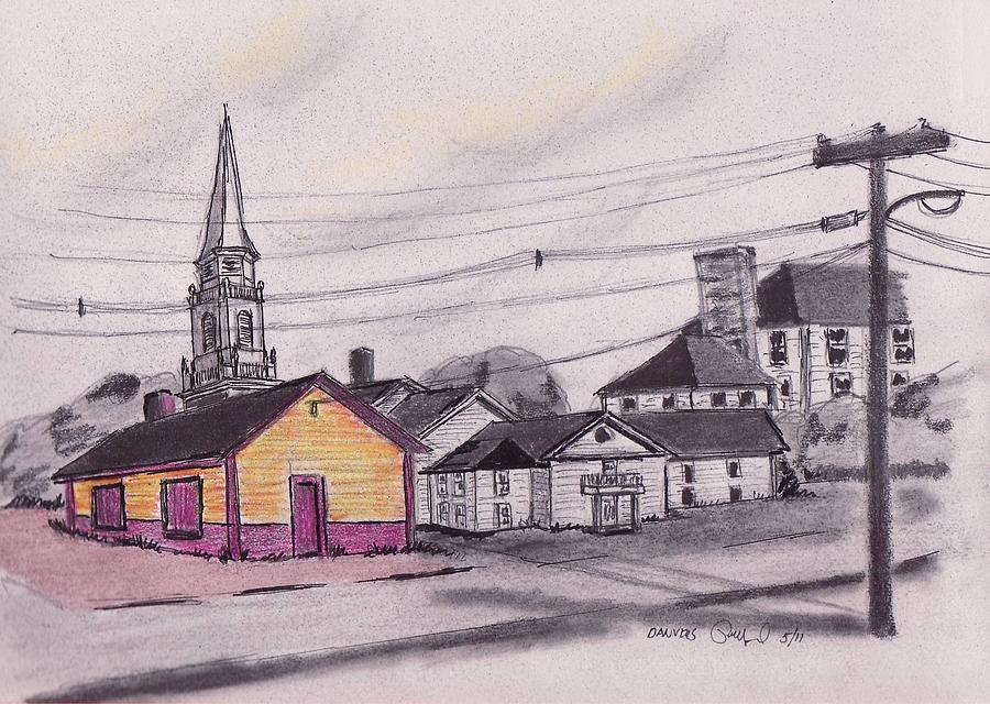 Hobart Street Depot Drawing by Paul Meinerth