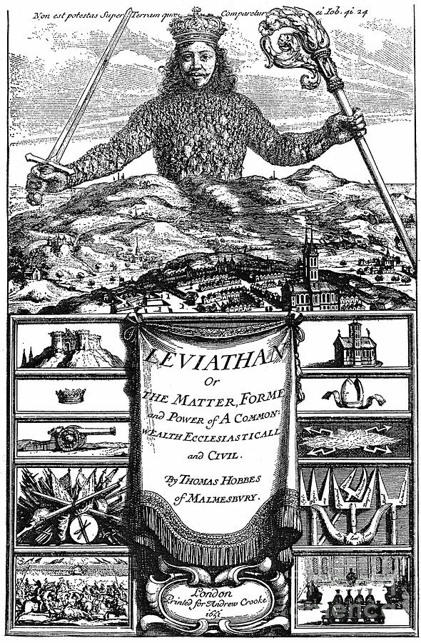 Book Photograph - Hobbes: Leviathan, 1651 by Granger