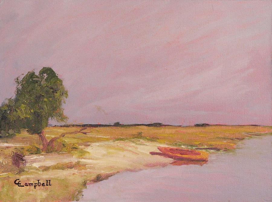 Marsh Painting - Hobcaw Landing by Cecelia Campbell Marsh Painting - Hobcaw Landing by Cecelia Campbell