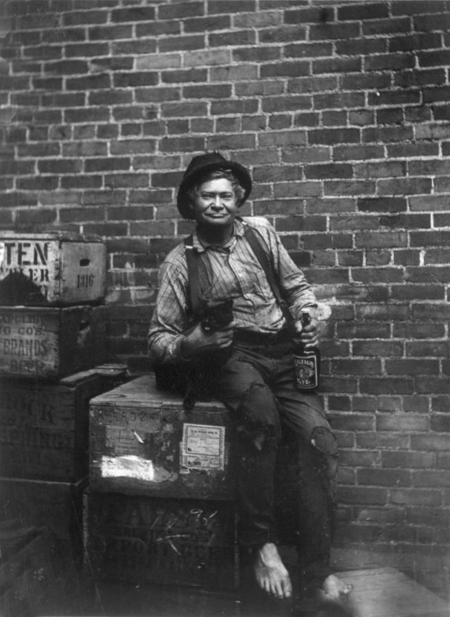 Hobo John Bour, A Barefooted, Shabbily Photograph By Everett - Fine Art 