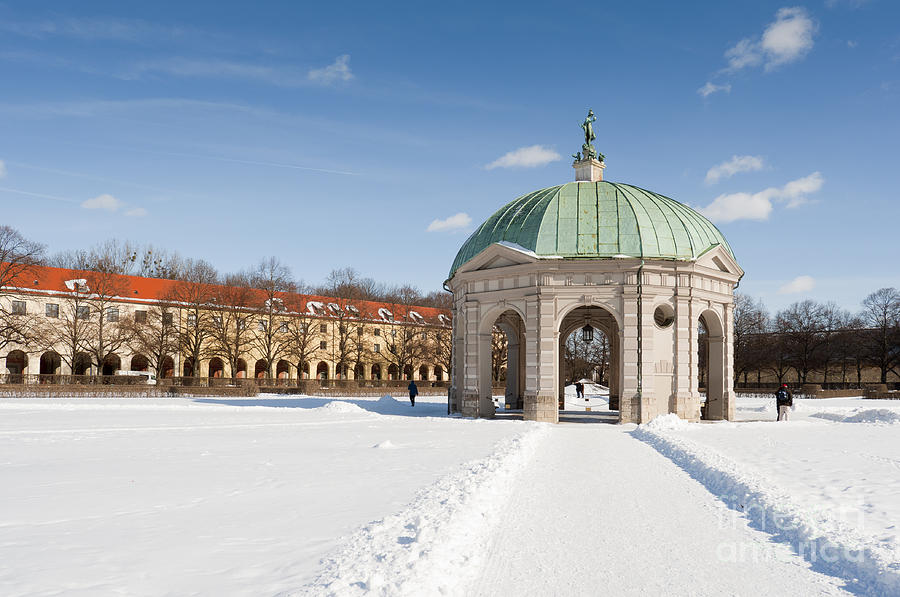 Hofgarten in the snow Photograph by Andrew  Michael