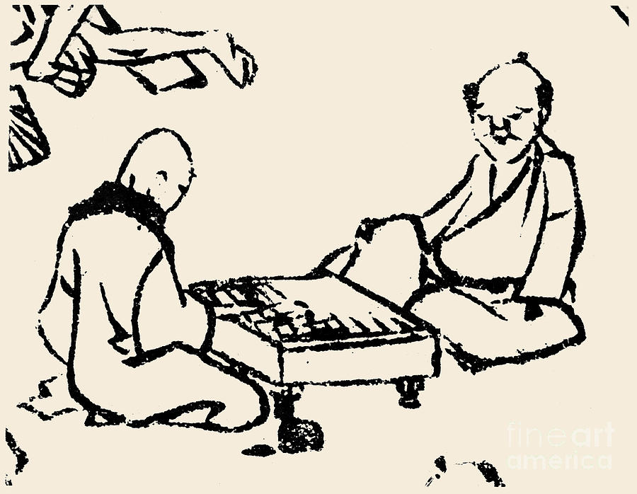 Hokusai: Go, 1815 Photograph by Granger Hokusai: Go, 1815 Photograph by Granger