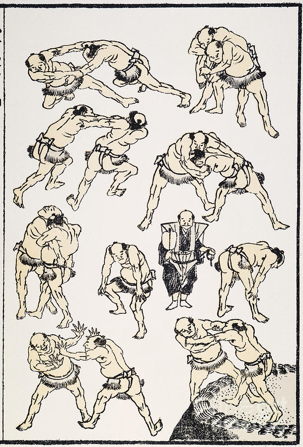 Hokusai: Sumo Photograph by Granger