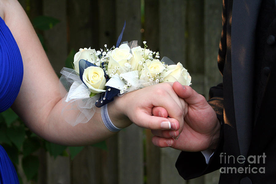 Holding Hand With Wrist Corsage Photograph by Susan Stevenson