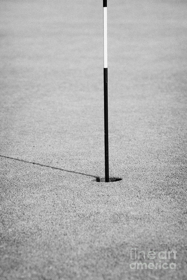 Golf Photograph - Hole And Pole On Green On A Golf Course by Joe Fox