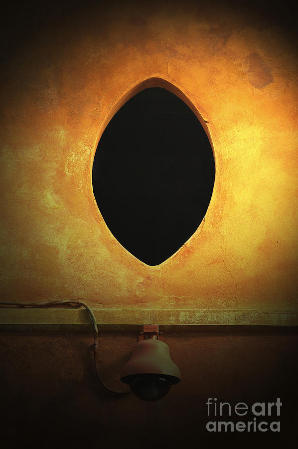 Lamp Photograph - Hole in the wall with lamp by Mike Nellums
