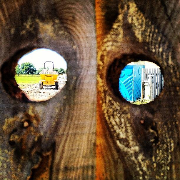 Wood Photograph - #holes In #fence #2 by Nathan Clarke