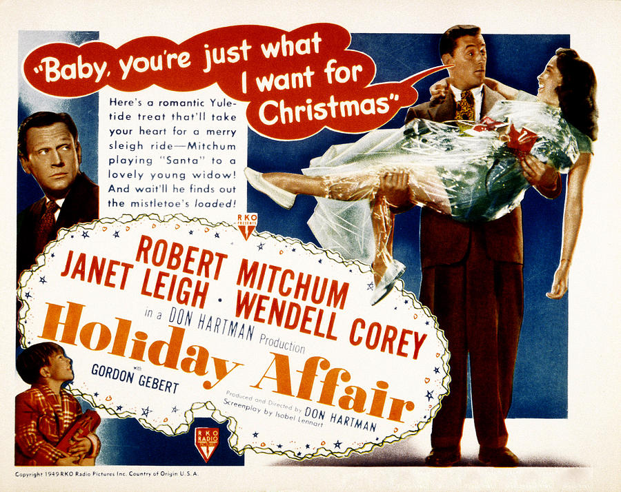 Movie Photograph - Holiday Affair, Robert Mitchum, Janet by Everett