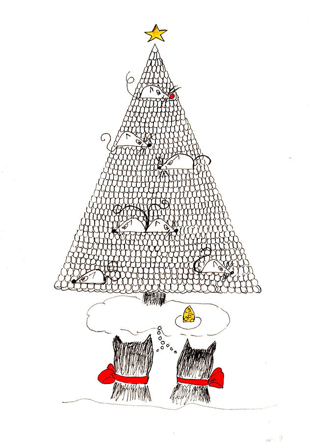 Holiday Wishes Do Come True Drawing by Lou Belcher