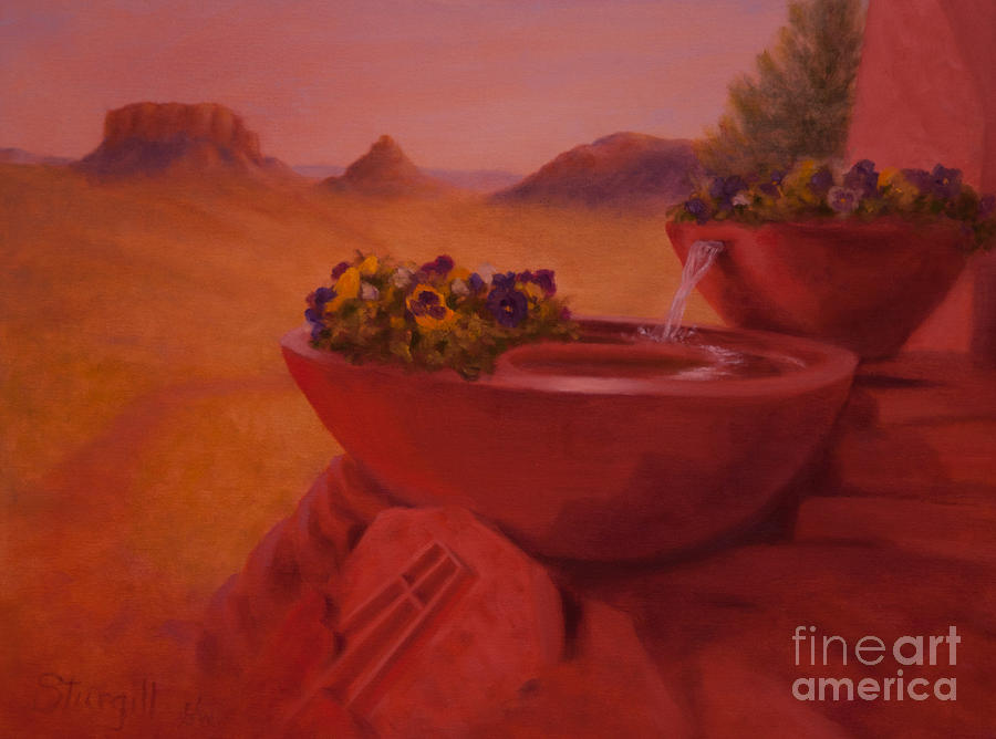 Flower Painting - Holy water at the Chapel by Ruth Ann Sturgill
