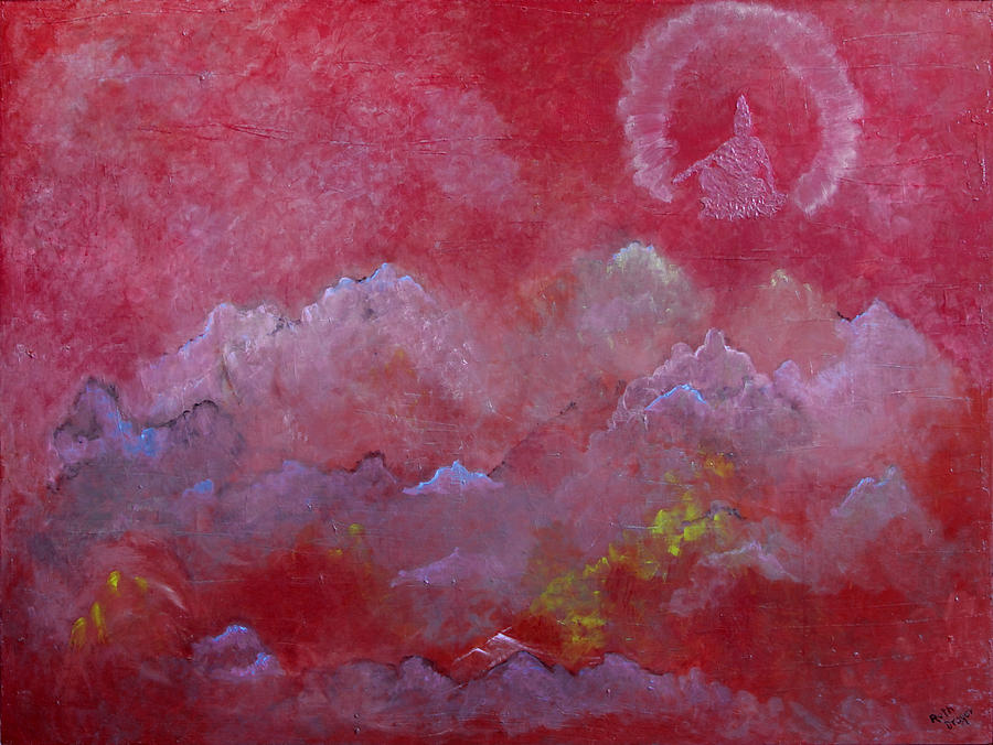 Abstract Painting - Homage To Kwan Yin by Ruth Drayer