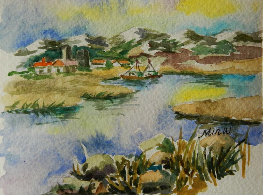 Home Cove Painting by L R B