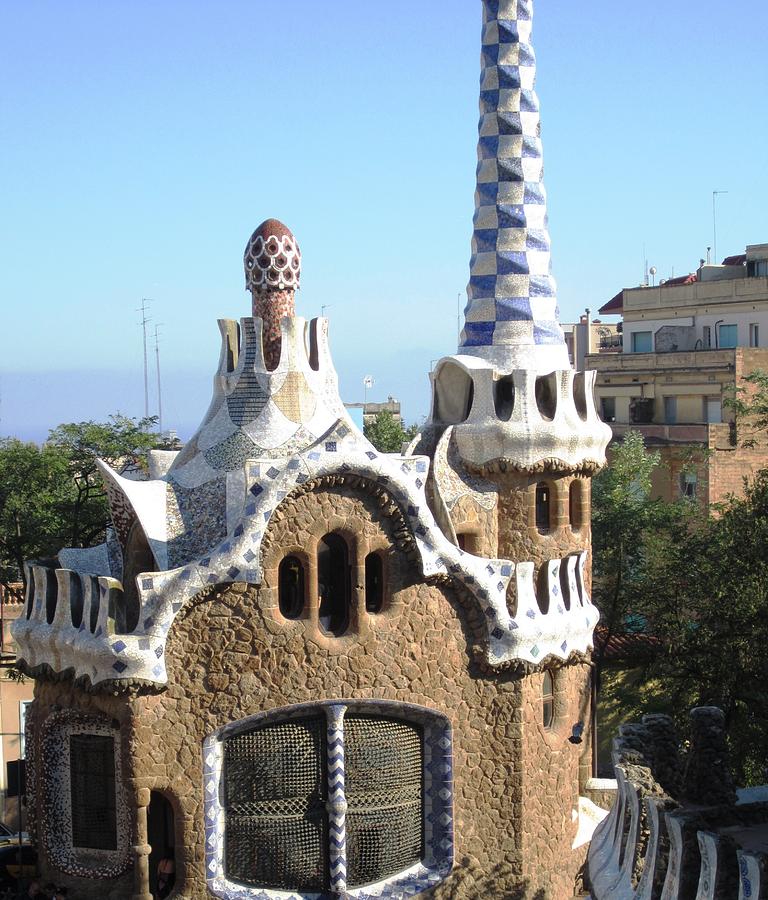 Up Movie Photograph - Home With A view Park Guell Barcelona Spain by John Shiron