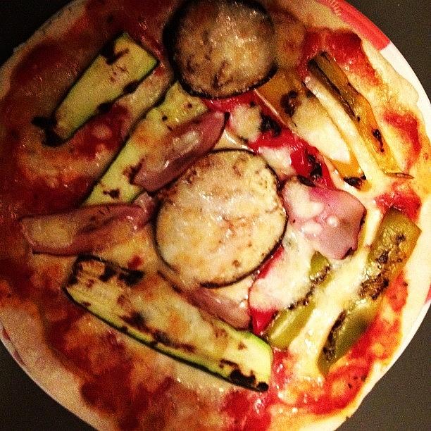 Vegetable Photograph - #homemade #flatbread #pizza #peppers by Michelangelo Girardi